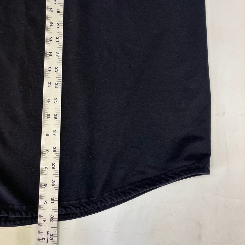 BYLT Basics Mens Drop Cut Long Sleeve Shirt Black Curved Hem Crew Neck Size XL - Picture 16 of 16